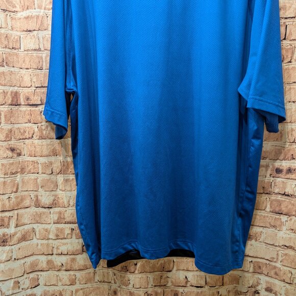Reebok Blue Front/Black Back Breathable Short Sleeve Shirt Size 2XL - Picture 2 of 8